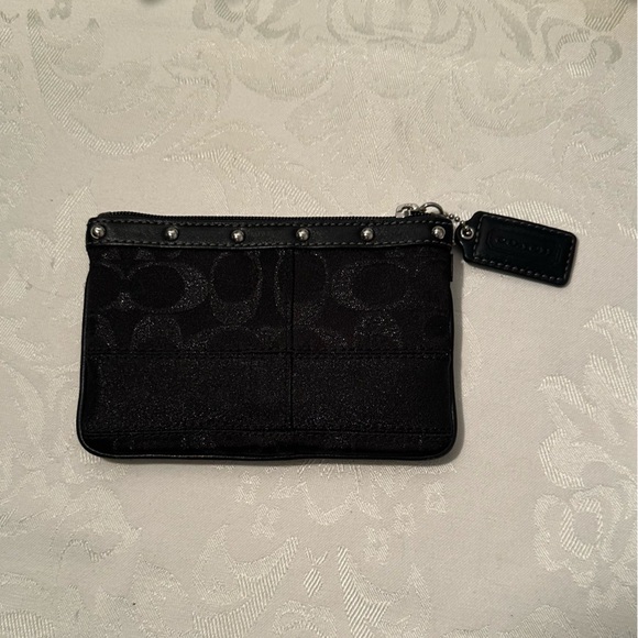 Coach Studded Black Lurex Wristlet